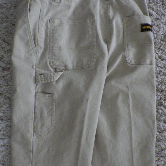 Caterpillar Women's Utility Workwear Jeans Pant Beige Stretch Straight Leg Sz 8 - Picture 4 of 14